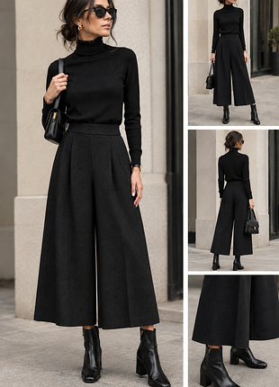 Укороченные широкие брюки палаццо river island кюлоты брюки - юбка