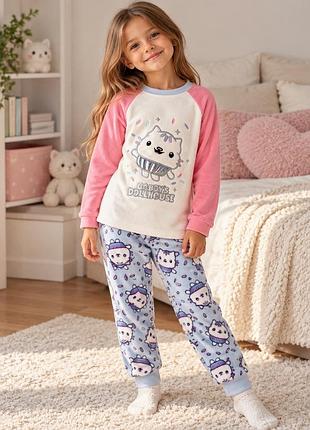 Піжама primark gabby’s dollhouse 6-7 років 122 см, тепла, флісова