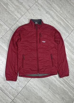 Outdoor research neoplume jacket mens red full zip insulated size s куртка вітровка