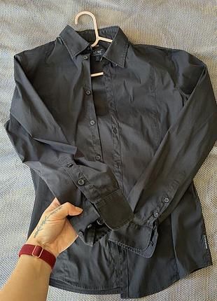 Чоловіча чорна сорочка armani jeans розмір m