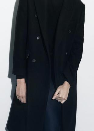 Пальто жіноче zara чорне
