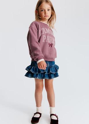 Свитшот h&amp;m для девочки, розовый свитшот, теплая кофта, джемпер 4