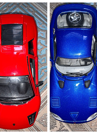 Машинки модельки  lamborghin и dodge, метал
