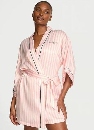 Халат victoria ́s secret backstage satin sparkle short robe размер xs
