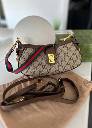 Сумка для жінок у стилі  guc*іi gg supreme mini коричнева