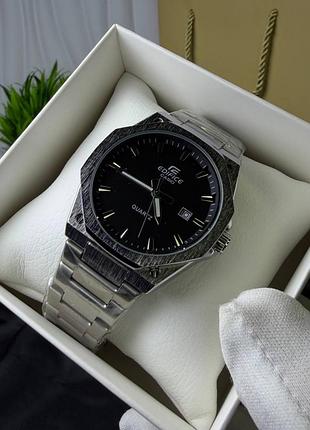 Годинники чоловічі casio edifice efr-s108d silver-black