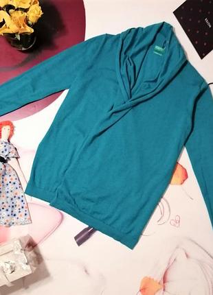 Брендовий кардиган united colors of benetton, вовна і кашемір, розмір s або 8/36