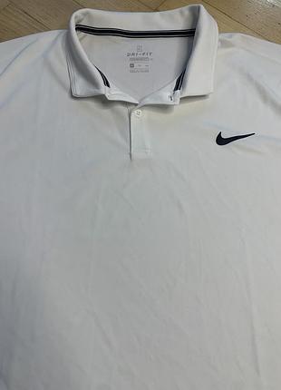 Чоловіча теніска поло nike court dri-fit xxl батал біла спортивна футболка оригінал для тенісу та залу великий розмір стан ідеальний
