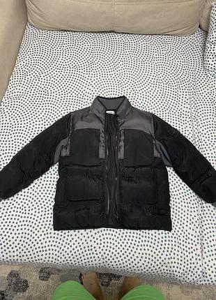 Куртка чоловіча stone island чорна, демісезонна, розмір m-s