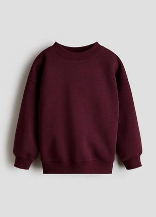 Свитшот на флисе для мальчика, бордовый h&amp;m