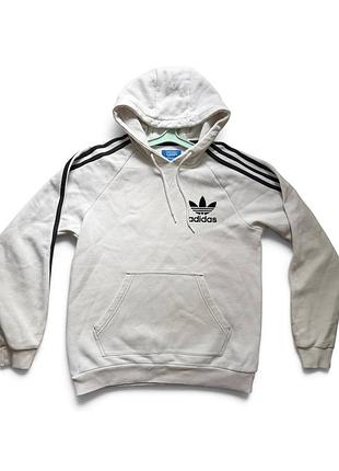 Худі adidas originals біле толстовка з капюшоном кенгурушка адідас оверсайз