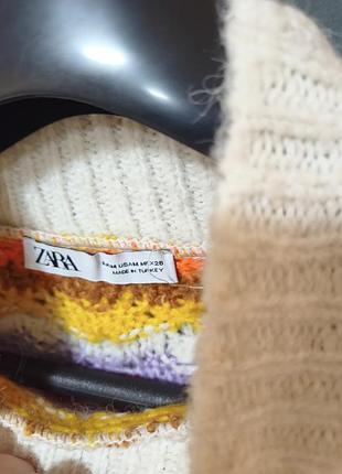 Zara теплая дофаминовая кофта р. м 7