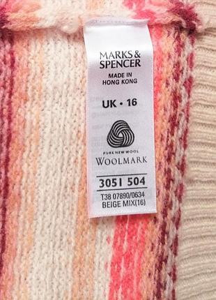 Пуловер marks & spencer, 100% вовна, розмір m/l 7