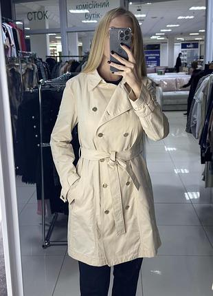 Бежевий тренч жіночий armani