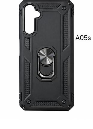 Чохол samsung a05s протиударний з кільцем та підставкою