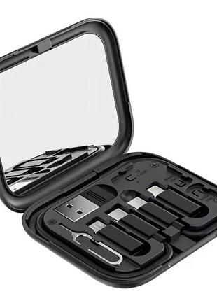 Набор адаптеров usb, type c, lightning, micro usb, скрепка для сим-карт