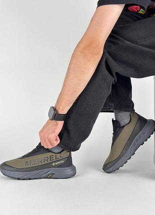 Водонепроникні кросівки merrell agility peak 5 gtx khaki grey black