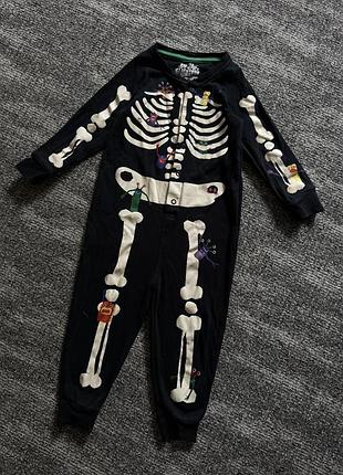 Піжама комбінезон на хлопчика скелет костюм на хелловін halloween