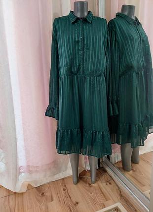 Ошатне з воланом знизу плаття 👗 сорочка
