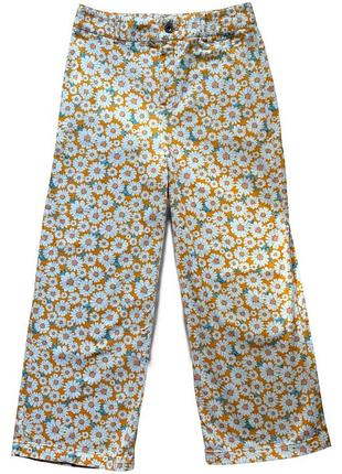Джинси joe browns totally retro floral jeans прямі широкі в квіточку помаранчеві з ромашками