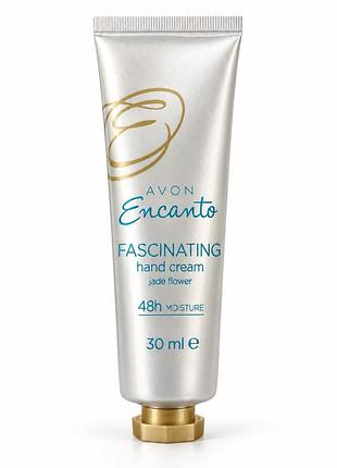 Avon крем для рук encanto fascinating, 30 мл "нефрітова квітка і шовк"