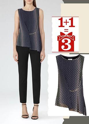 1+1=3 блуза в принт reiss майка асиметрична