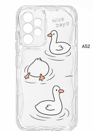 Чохол samsung a52 прозорий з качками