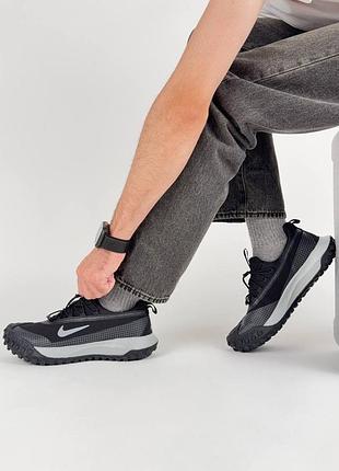 Водонепроникні кросівки nike acg mountain fly low gtx black grey
