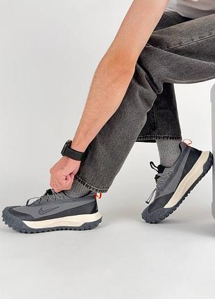 Водонепроникні кросівки nike acg mountain fly low gtx grey black beige