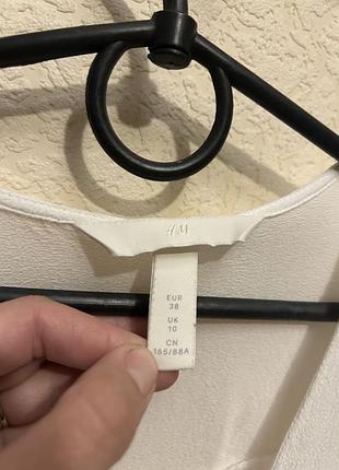 Біла блузка сорочка h&m eur 38 2