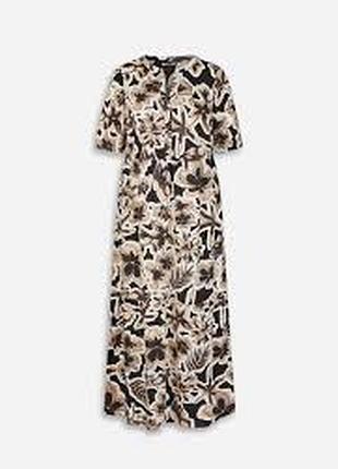 Платье-макси в цветочный принт/48/ brend dorothy perkins