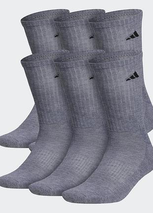 Мужские спортивные носки adidas с мягкой амортизацией (высокие, 6 пар)