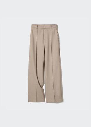 Брюки uniqlo из велюрового джерси широкий крой