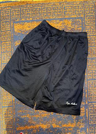 Чорні сітчасті баскетбольні шорти з принтом mesh shorts (розміри m, l, xl)