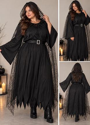 Костюм відьми wilko l–xl , костюм на хелловін, чорний