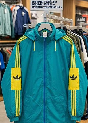 ​🔥 вінтажна подовжена куртка adidas (розмір xl / 56-58)