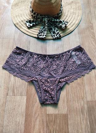 Роскошные кружевные трусики с золотистой люрексной нитью m/l primadonna