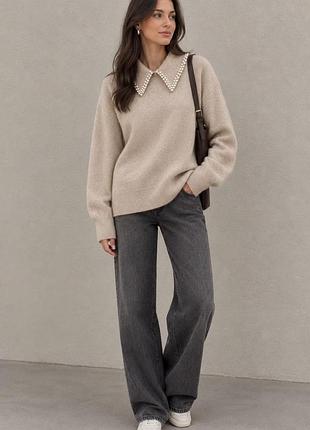 Светр з коміром only m/l