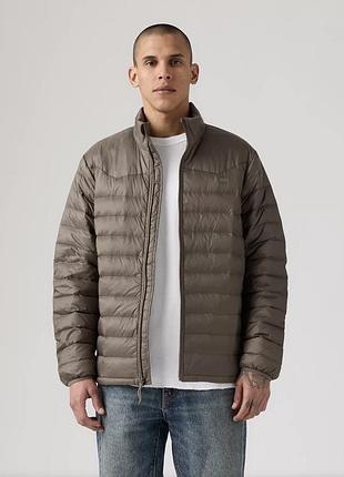 Чоловіча куртка-пуховик levi's devin down packable puffer jacket коричнева, розмір m 4