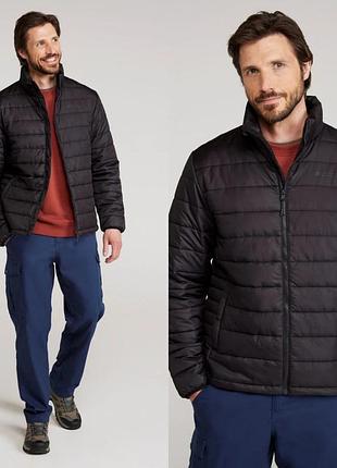 Пуховик чоловічий mountain warehouse водостійкий чорний m, xl
