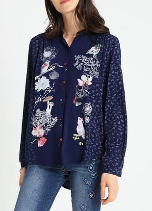 Стильная рубашка desigual m / l блуза блузка, премиум, с принтом, рубашка