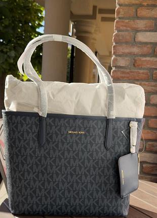 Сумка michael kors jet set large signature logo tote bag