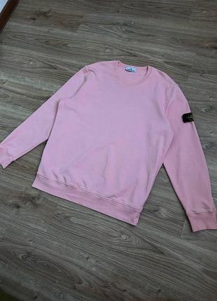 Чоловічий світшот stone island рожевий