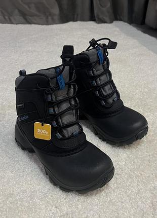 Черевики чоботи зимові коламбія columbia unisex kids rope tow lii waterproof snow boot