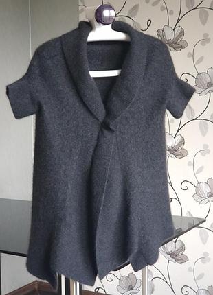 Ексклюзивний дизайнерський чорний кашеміровий кардиган caren pfleger, 100% pure cashmere, р. l/xl