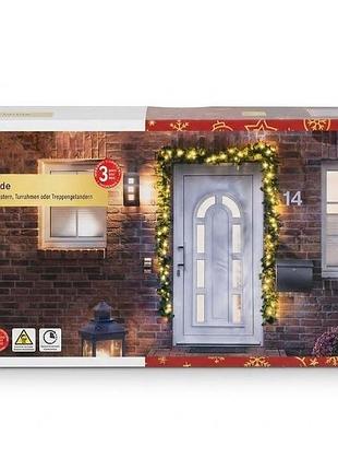Гирлянда хвойная livarno home 15 м, 80 led, 8 режимов, теплый/холодный свет, таймер