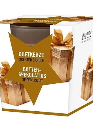 Ароматическая свеча pajoma butter spekulatius в матовом стекле, 8 см, 25 часов