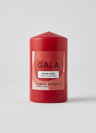 Gala ароматическая свеча «печеное яблоко», красная, 11 см, с эфирными маслами