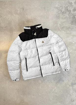 Пуховик moncler x palm angels nevin white/black