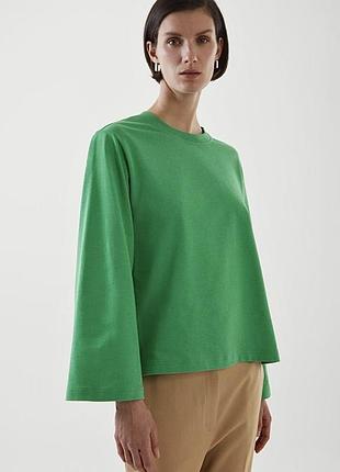 Cos жіноча вільна кофта оверсайз | лонгслів | loose fit jersey top | нова